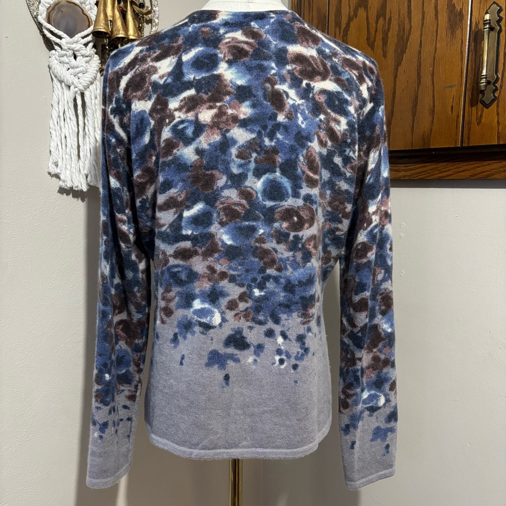 Vintage Lambs Wool Rabbit Hair V Neck Cardigan Size Large Button Up Sweater - Picture 4 of 11